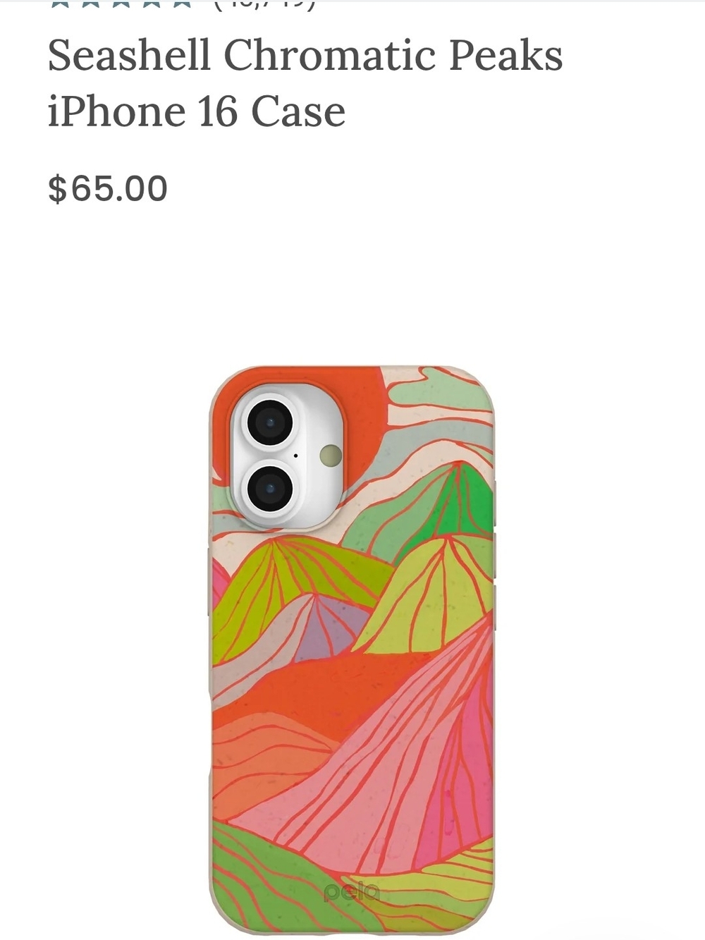 PELA seashell Chromatic Peaks iPhone 16 Case Mountains